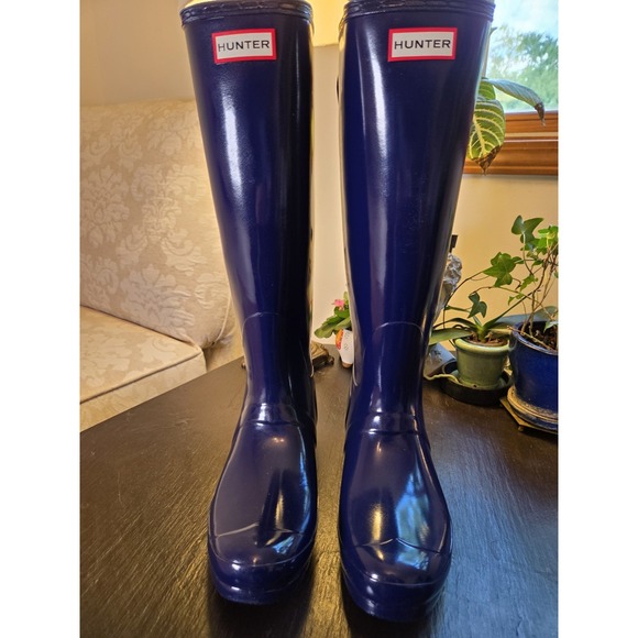 Hunter Shoes - Hunter Org Wms Tall Rain Boots Melody Back Ad Gloss Rubber WP Wellies 9 NEW $190